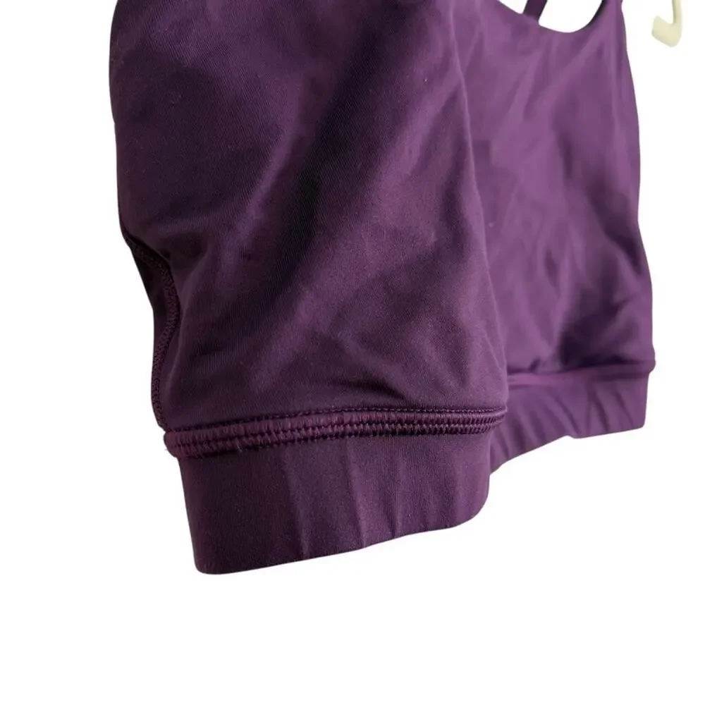 Lululemon Purple Sports Bra Womens Workout Gym Strappy Criss Cross Back Top sz 6